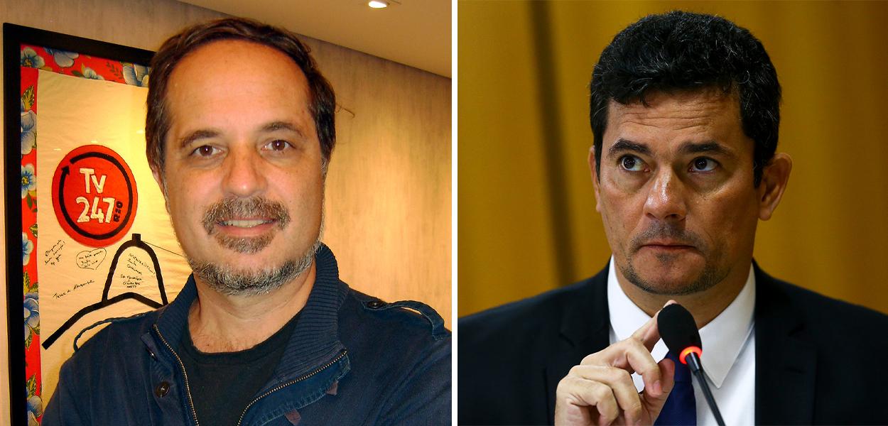 Rodrigo Vianna e Sergio Moro (Foto: Brasil247 | Marcelo Camargo/Agência Brasil) Rodrigo Vianna e Sergio Moro