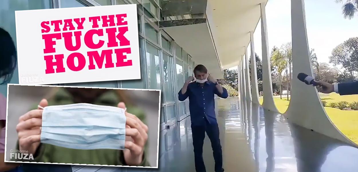 Vídeo negacionista contra campanhas de máscara e pela quarentena (Foto: Reprodução) Vídeo negacionista contra campanhas de máscara e pela quarentena