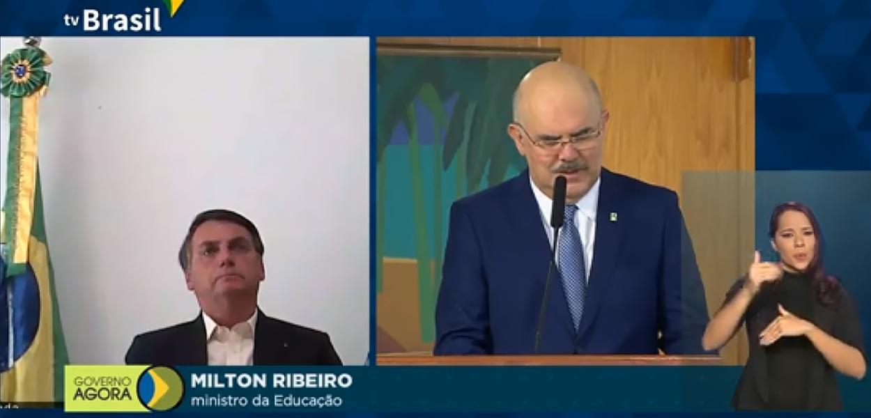 Jair Bolsonaro e Milton Ribeiro (Foto: Reprodução) www.brasil247.com - Jair Bolsonaro e Milton Ribeiro