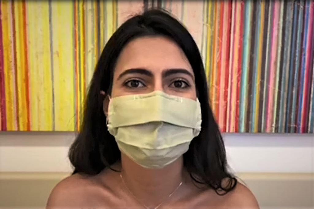 Stefania Teixeira Porto, primeira médica testada com vacina contra coronavírus (Foto: Hospital das Clínicas / Reprodução) Stefania Teixeira Porto, primeira médica testada com vacina contra coronavírus