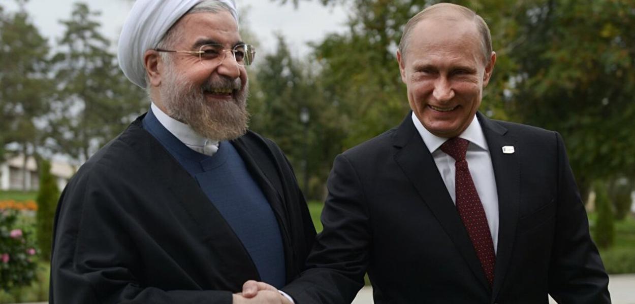 Os presidentes Rohani e Putin, do Irã e da Rússia (Foto: Irã News) Os presidentes Rohani e Putin, do Irã e da Rússia