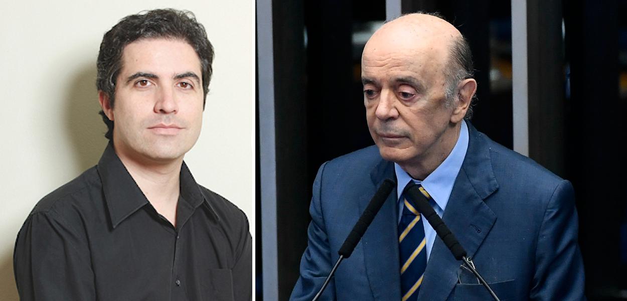 Bernardo Mello Franco e José Serra (Foto: Reprodução | Marcos Oliveira/Agência Senado) Bernardo Mello Franco e José Serra