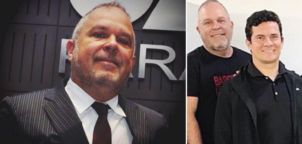 Advogado Carlos Zucolotto sozinho e com sérgio Moror (Foto: Reprodução) Advogado Carlos Zucolotto sozinho e com sérgio Moror