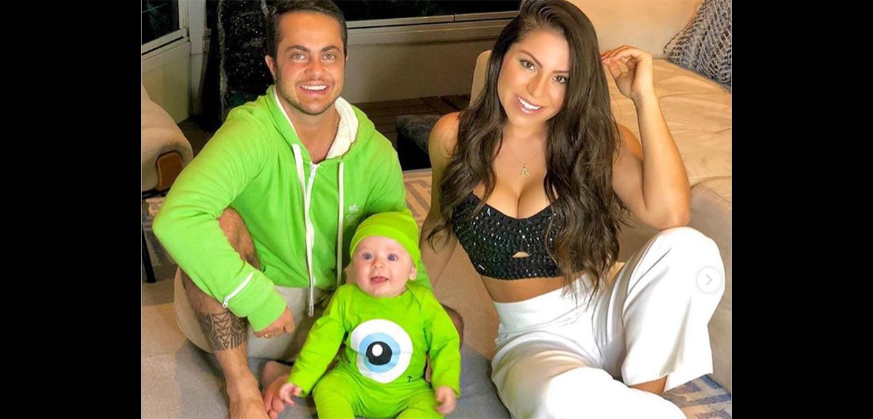 Thammy Miranda, esposa e filho (Foto: Reprodução/Instagram) Thammy Miranda, esposa e filho