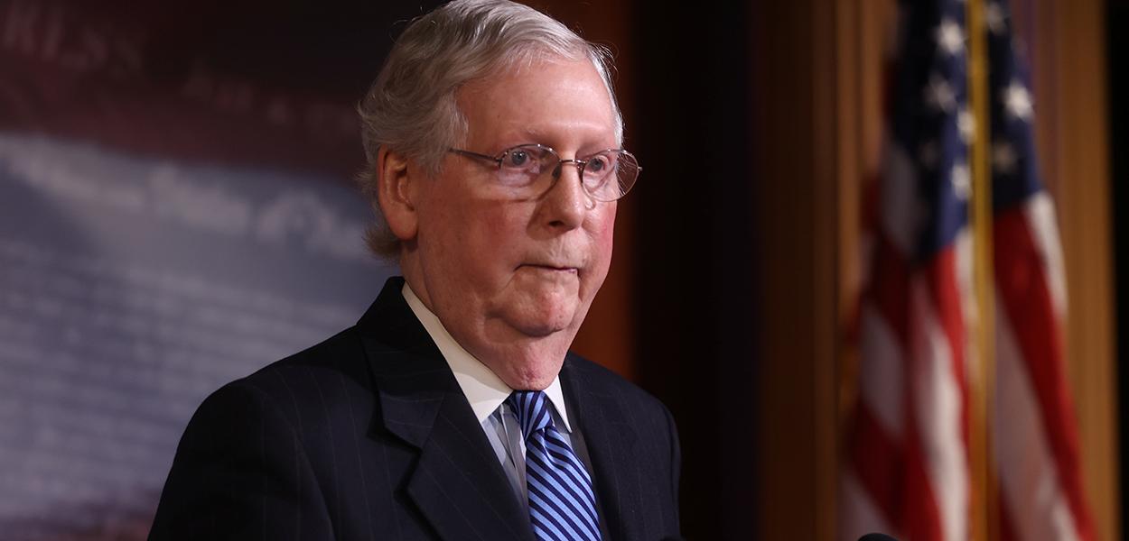 O líder da maioria no Senado, Mitch McConnell, em Washington (Foto: REUTERS/Jonathan Ernst) O líder da maioria no Senado, Mitch McConnell, em Washington