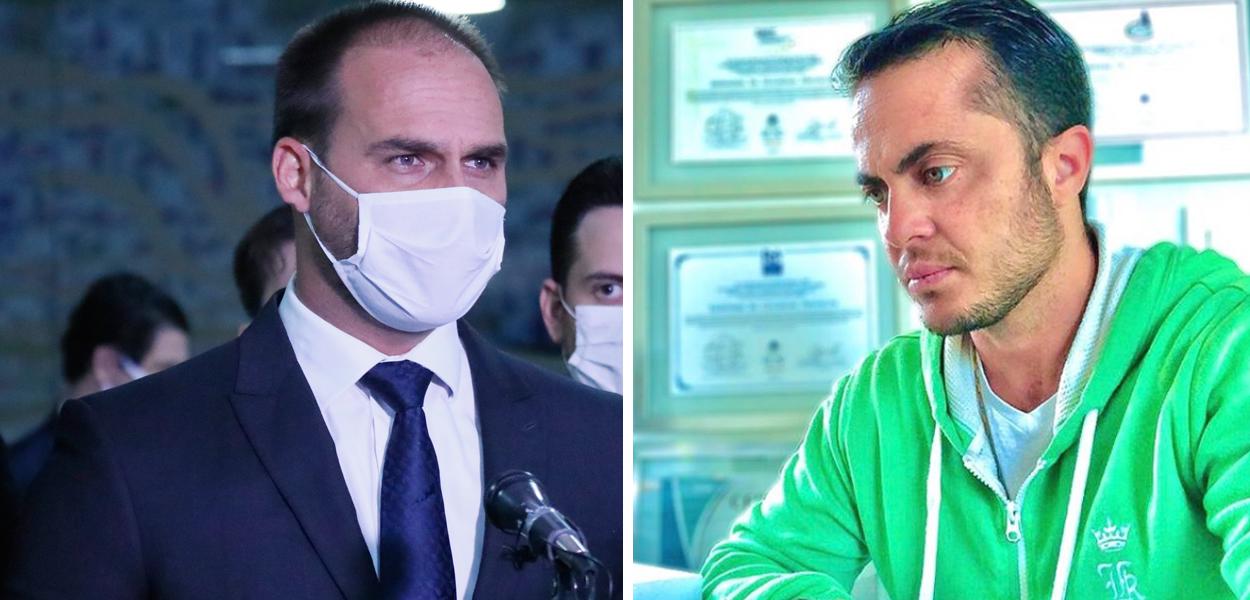 Eduardo Bolsonaro e Thammy Miranda (Foto: Najara Araújo/Câmara dos Deputados | Reprodução) Eduardo Bolsonaro e Thammy Miranda