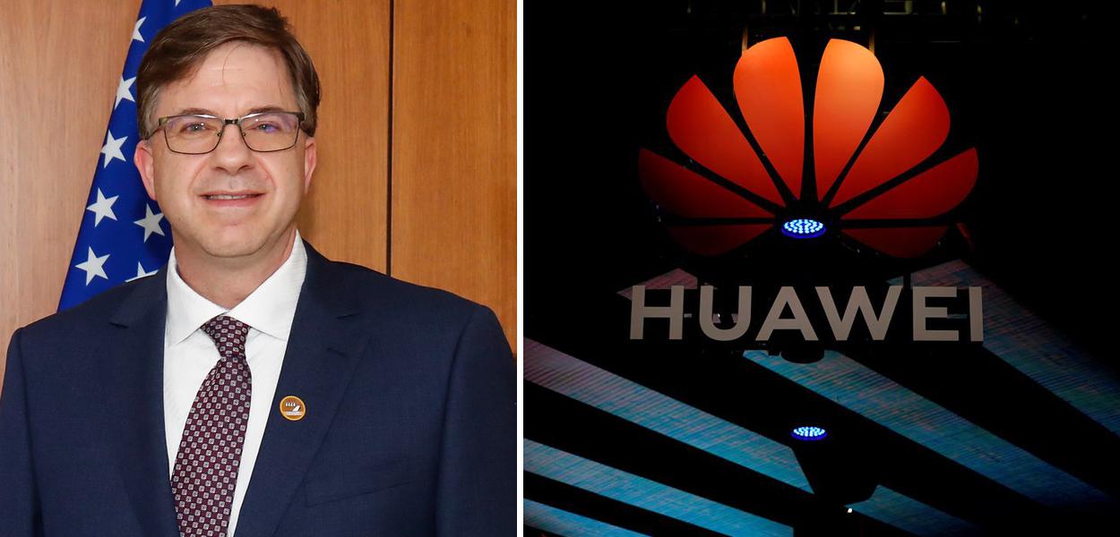 Todd Chapman e Huawei (Foto: Alan Santos/PR | Reuters) Todd Chapman e Huawei