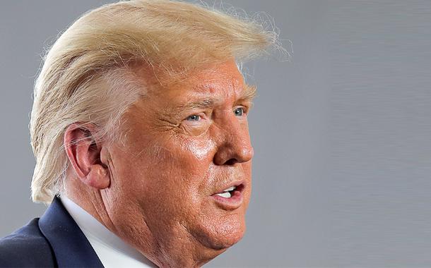 Trump durante evento eme Midland, Texas 29/7/2020 (Foto: REUTERS/Carlos Barria) Trump durante evento eme Midland, Texas 29/7/2020