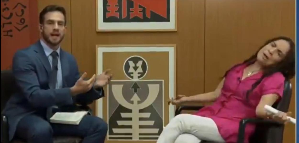 Regina Duarte em entrevista à CNN Brasil (Foto: Reprodução) Regina Duarte em entrevista à CNN Brasil