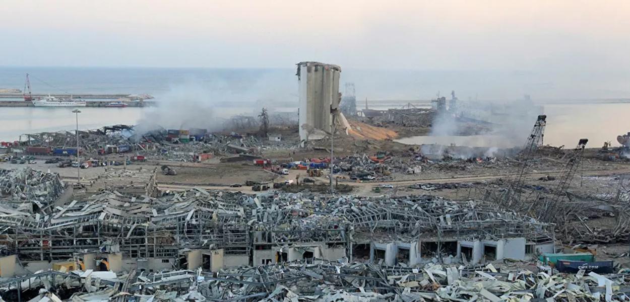 Explosão em Beirute, Líbano (Foto: REUTERS / Aziz Taher) Explosão em Beirute, Líbano