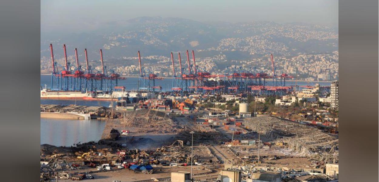 Capital do Líbano é alvo de explosão que deixa a economia do país no prejuízo (Foto: REUTERS/Mohamed Azakir) Capital do Líbano é alvo de explosão que deixa a economia do país no prejuízo