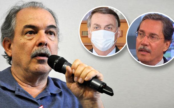 Aloízio Mercadante, Jair Bolsonaro e Merval Pereira (Foto: Felipe L. Gonçalves/Brasil247 | Isac Nóbrega/PR | Reprodução) Aloízio Mercadante, Jair Bolsonaro e Merval Pereira