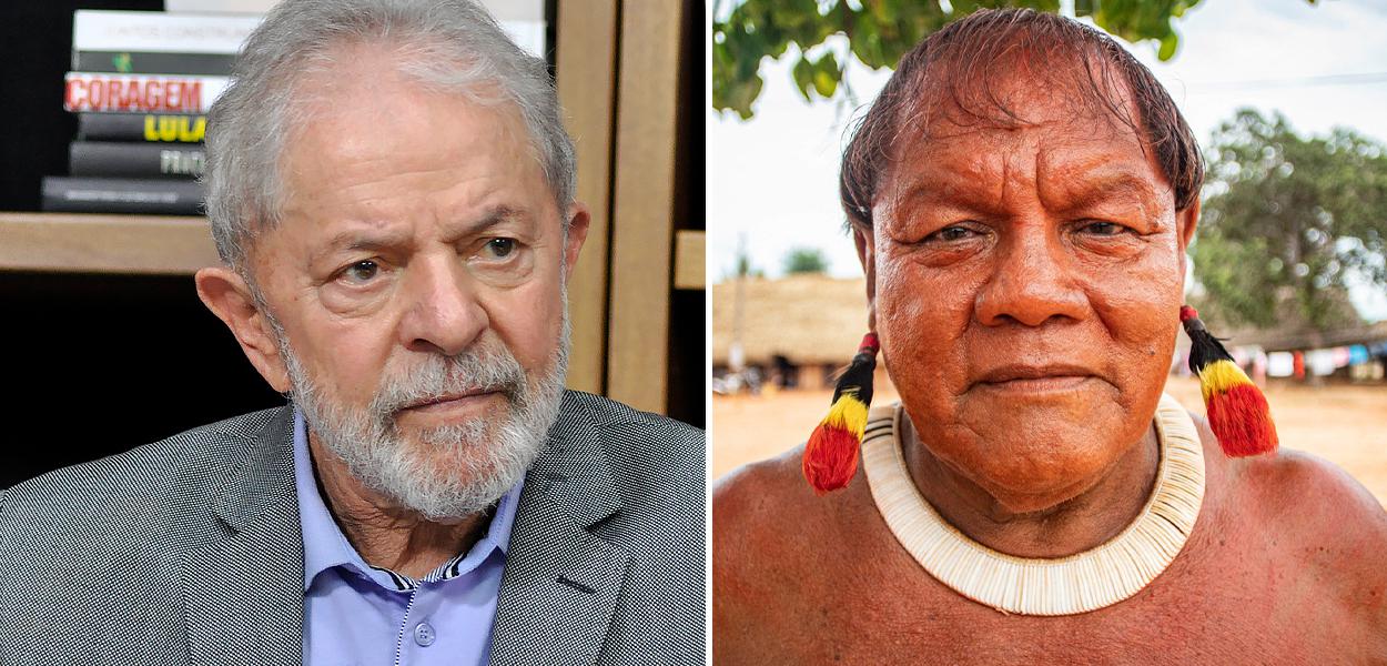 Lula e Cacique Aritana (Foto: Felipe L. Gonçalves/Brasil247 | Mídia Ninja) Lula e Cacique Aritana