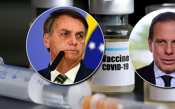 Vacina de Covid-19: Jair Bolsonaro e João Doria (Foto: Agência Brasil | Reuters) Vacina de Covid-19: Jair Bolsonaro e João Doria