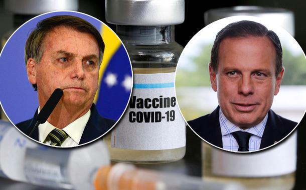 Vacina de Covid-19: Jair Bolsonaro e João Doria (Foto: Agência Brasil | Reuters) Vacina de Covid-19: Jair Bolsonaro e João Doria