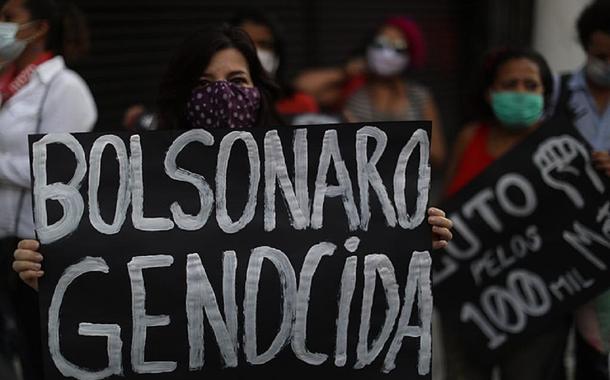 Protestos consagram Bolsonaro como genocida (Foto: Filipe Araújo) Protestos consagram Bolsonaro como genocida