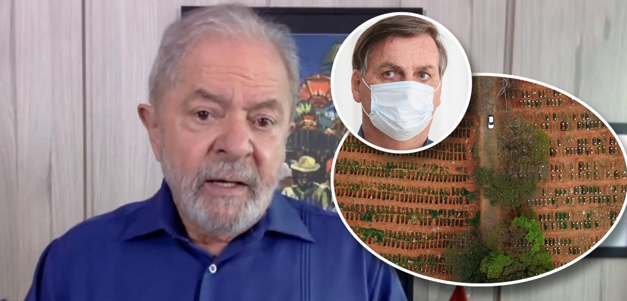 Lula, Jair Bolsonaro e cemitério em São Paulo (Foto: Reprodução | Reuters | Isac Nóbrega/PR) Lula, Jair Bolsonaro e cemitério em São Paulo