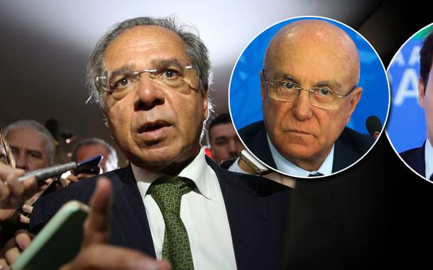 Paulo Guedes, Salim Mattar e Paulo Uebel (Foto: Agência Brasil) Paulo Guedes, Salim Mattar e Paulo Uebel