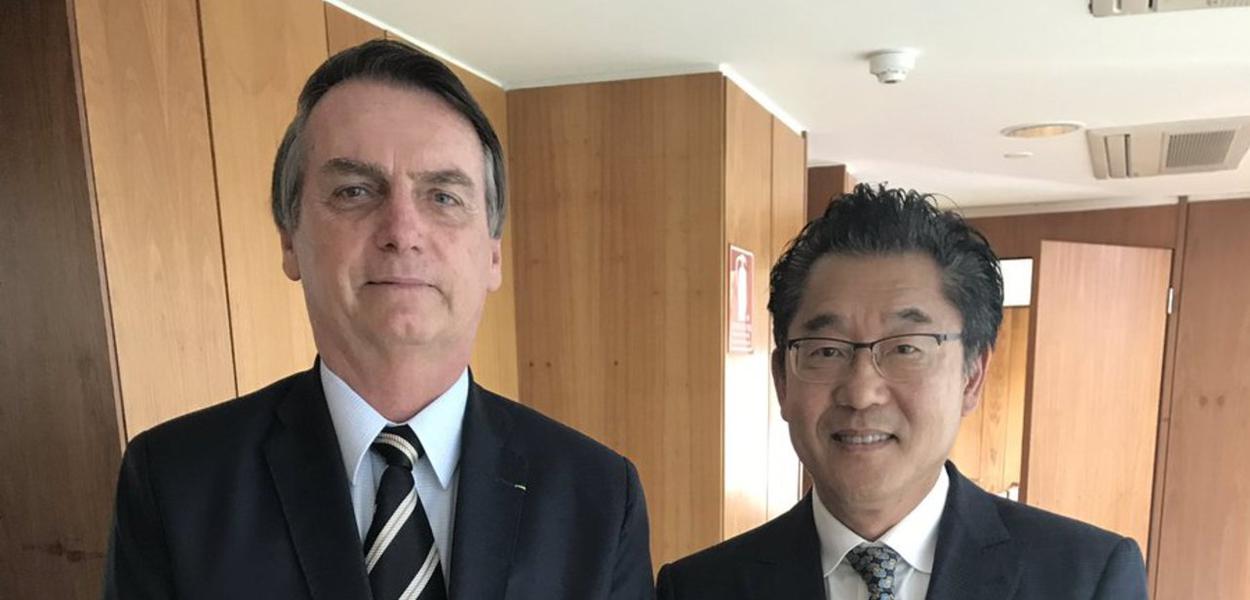 Jair Bolsonaro e Winston Ling (Foto: Perfil Twitter) Jair Bolsonaro e Winston Ling