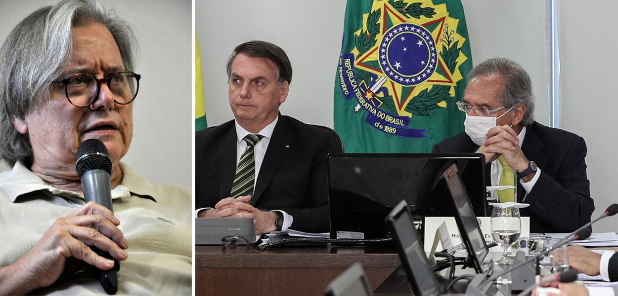 Paulo Moreira Leite, Jair Bolsonaro com Paulo Guedes (Foto: Felipe Gonçalves/Brasil 247 | Marcos Corrêa/PR) Paulo Moreira Leite, Jair Bolsonaro com Paulo Guedes