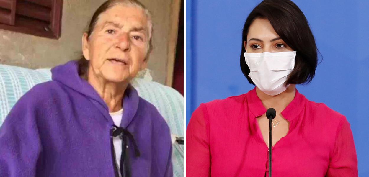 Maria Aparecida Firmo Ferreira e Michelle Bolsonaro (Foto: Reprodução | PR) Maria Aparecida Firmo Ferreira e Michelle Bolsonaro