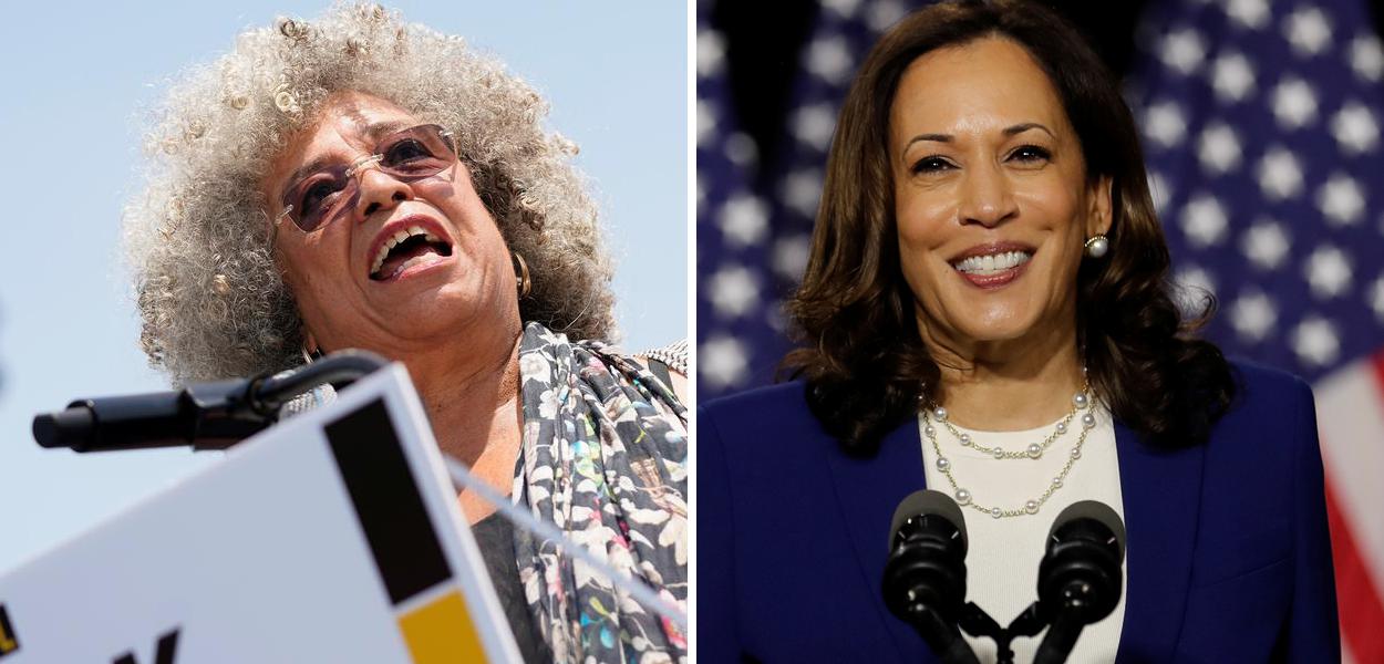 Angela Davis e Kamala Harris (Foto: Reuters) Angela Davis e Kamala Harris