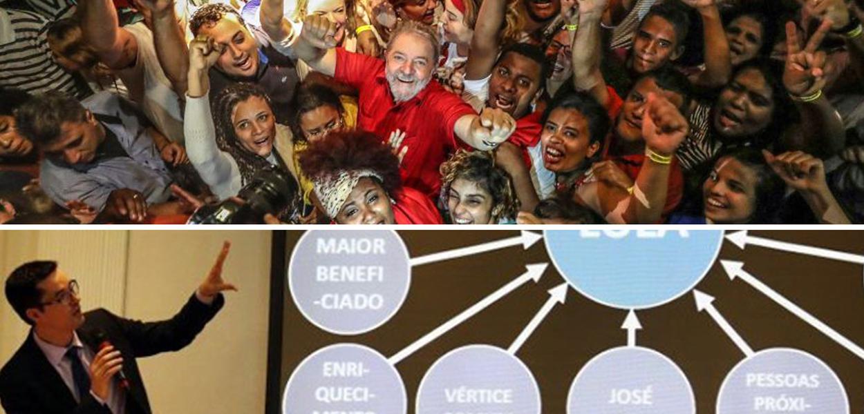 ‘PowerPoint’ de Dallagnol contra Lula pode custar R$ 1 milhão em danos morais (Foto: Reprodução/Twitter | Ricardo Stuckert) ‘PowerPoint’ de Dallagnol contra Lula pode custar R$ 1 milhão em danos morais