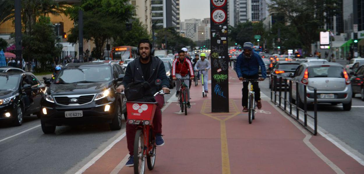 Ciclovia da Avenida Paulista, em São Paulo (Foto: Rovena Rosa/Agência Brasil) Ciclovia da Avenida Paulista, em São Paulo