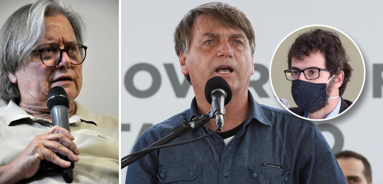 Paulo Moreira Leite, Jair Bolsonaro e Daniel Gullino (Foto: Brasil 247 | PR | Reprodução) Paulo Moreira Leite, Jair Bolsonaro e Daniel Gullino