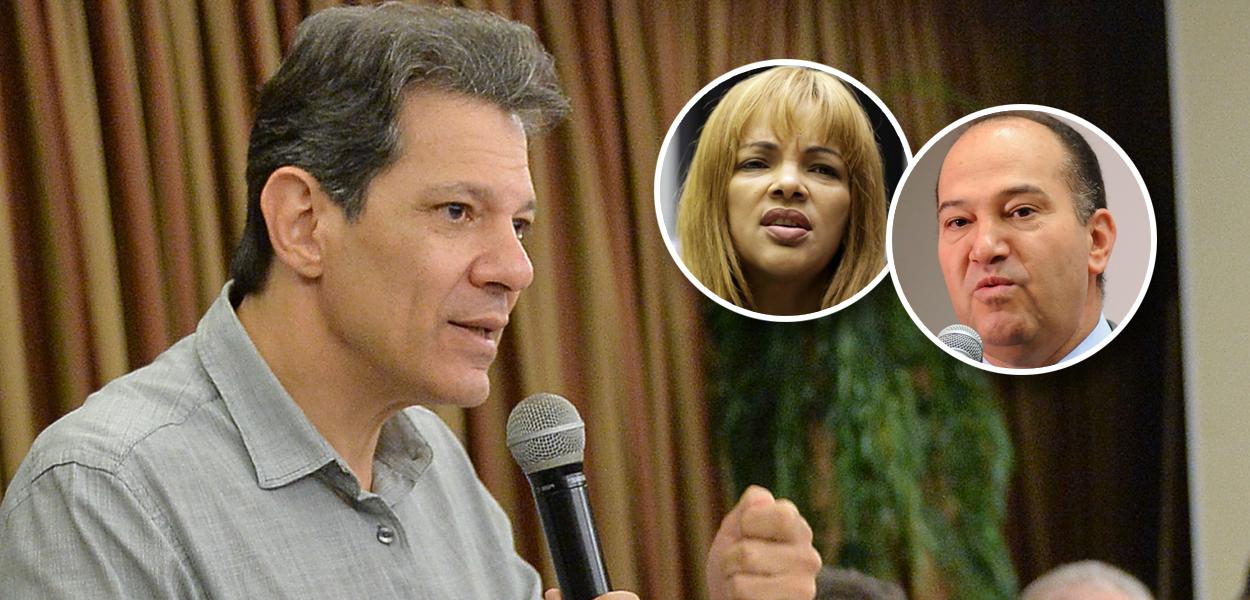 Fernando Haddad, Flordelis e pastor Everaldo (Foto: PT no Senado | Câmara dos Deputados) Fernando Haddad, Flordelis e pastor Everaldo
