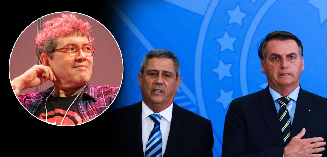 Renato Aroeira, Braga Netto e Jair Bolsonaro (Foto: Ederson Casartelli/Brasil247 | ABr) Renato Aroeira, Braga Netto e Jair Bolsonaro