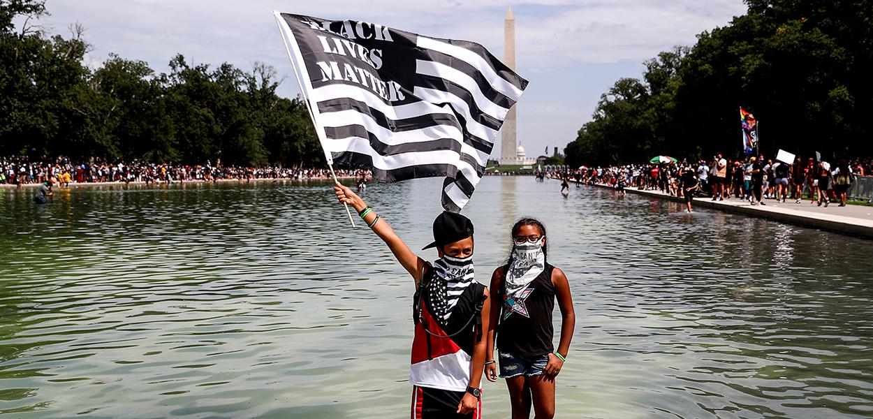 Manifestação contra a injustiça racial em Washington 28/08/2020 (Foto: REUTERS/Tom Brenner) Manifestação contra a injustiça racial em Washington 28/08/2020