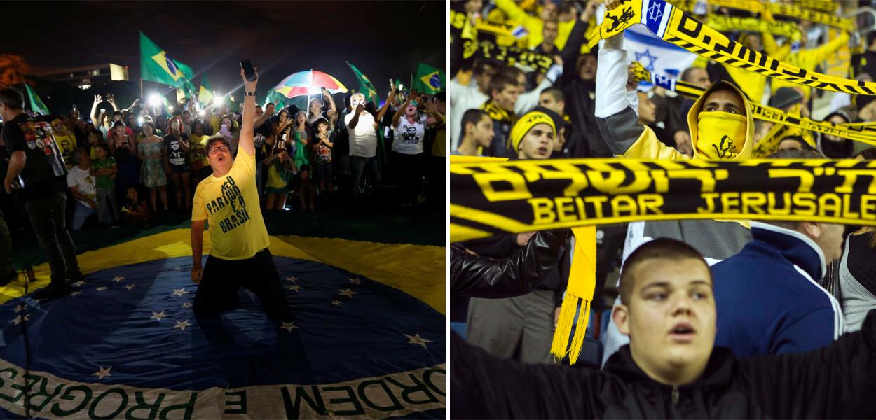 Coxinhas cantam música de torcida fascista do Beitar Jerusalem, de Israel (Foto: Reuters) Coxinhas cantam música de torcida fascista do Beitar Jerusalem, de Israel