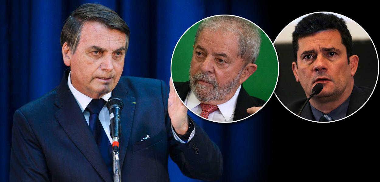 Jair Bolsonaro, Lula e Sérgio Moro (Foto: ABr) www.brasil247.com - Jair Bolsonaro, Lula e Sérgio Moro