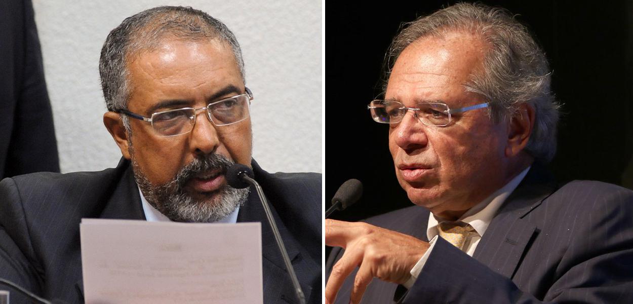 Paulo Paim e Paulo Guedes (Foto: ABr) Paulo Paim e Paulo Guedes