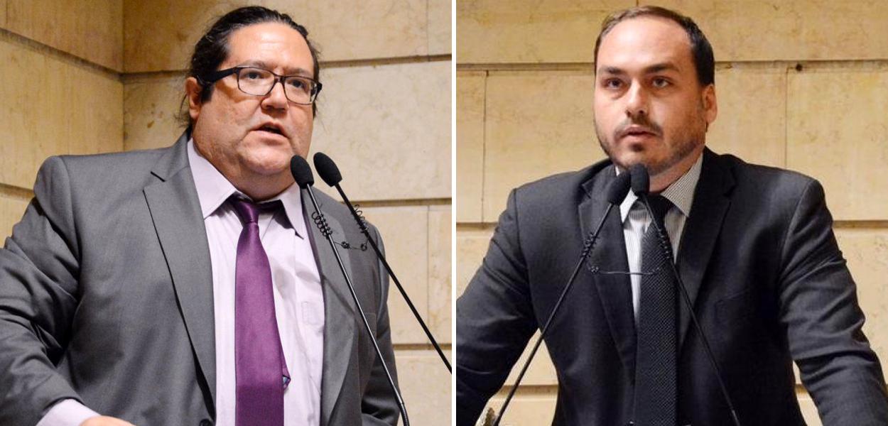 Tarcísio Motta e Carlos Bolsonaro (Foto: CMRJ) Tarcísio Motta e Carlos Bolsonaro