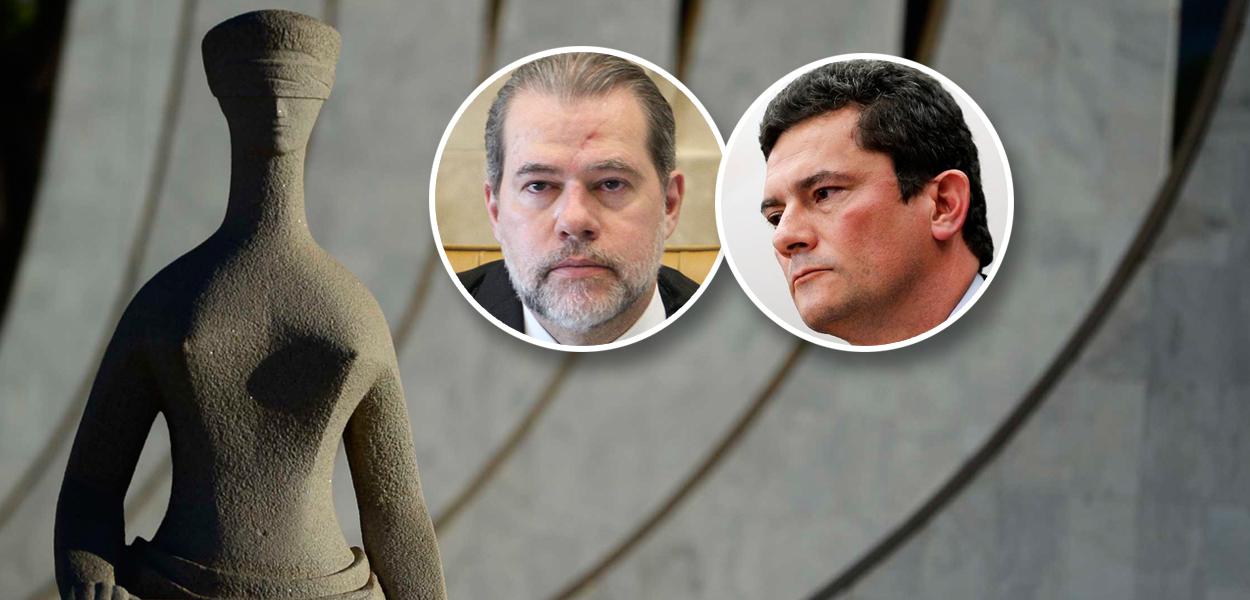 Fachada do STF, Ministro Dias Toffoli e Sérgio Moro (Foto: ABr | STF | Reuters) Fachada do STF, Ministro Dias Toffoli e Sérgio Moro