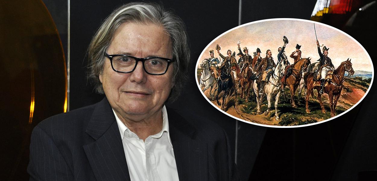 Paulo Moreira Leite e quadro "Independência ou Morte" (Foto: Brasil 247 | Reprodução) Paulo Moreira Leite e quadro "Independência ou Morte"