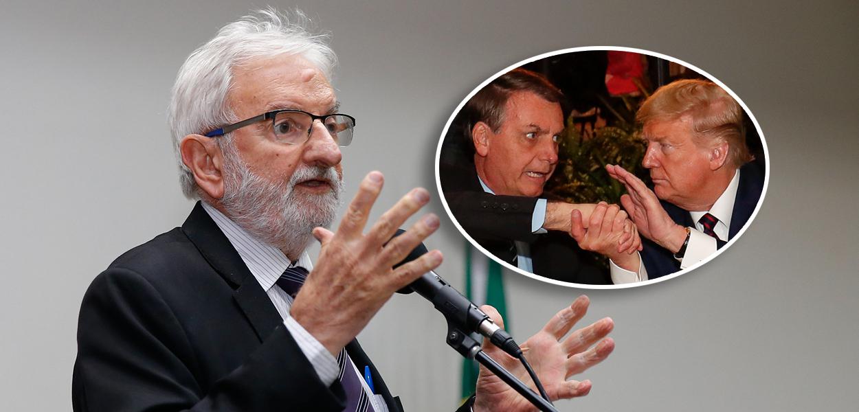 Ivan Valente, Bolsonaro e Donald Trump (Foto: Conselho Federal Química | Reuters) Ivan Valente, Bolsonaro e Donald Trump
