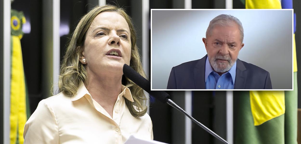 Gleisi Hoffmann e Lula (Foto: Gustavo Bezerra | Reprodução) Gleisi Hoffmann e Lula