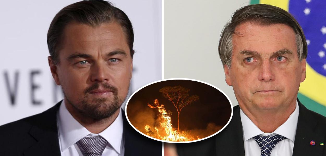 Leonardo DiCaprio, Amazônia em chamas e Jair Bolsonaro (Foto: Reuters | Marcos Corrêa/PR) Leonardo DiCaprio, Amazônia em chamas e Jair Bolsonaro