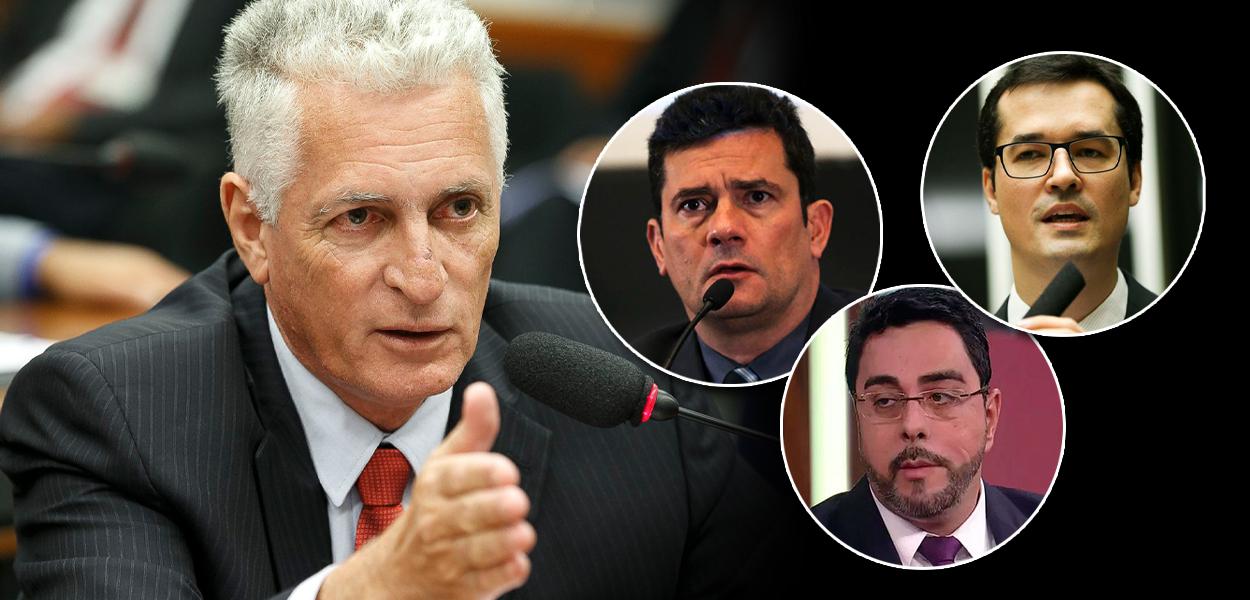 Rogério Correia, Sergio Moro, Marcelo Bretas e Deltan Dallagnol (Foto: Gustavo Bezerra/Agencia Câmara | ABr | Reprodução) Rogério Correia, Sergio Moro, Marcelo Bretas e Deltan Dallagnol