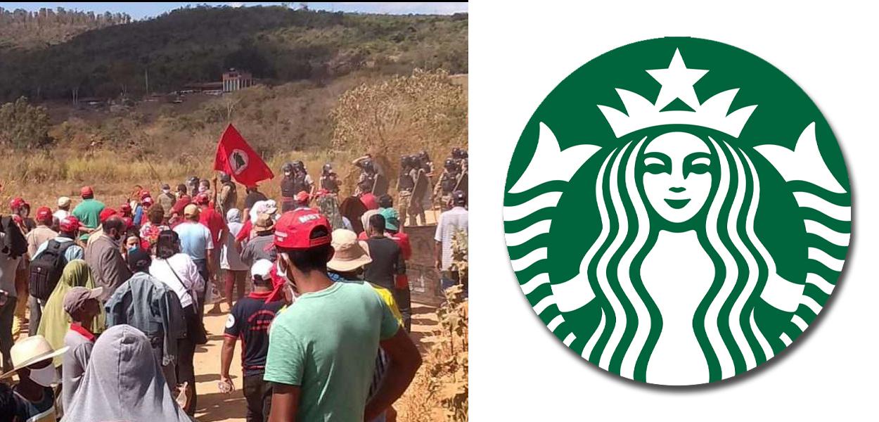 Despejo no Quilombo Campo Grande e Starbucks (Foto: Reprodução) Despejo no Quilombo Campo Grande e Starbucks