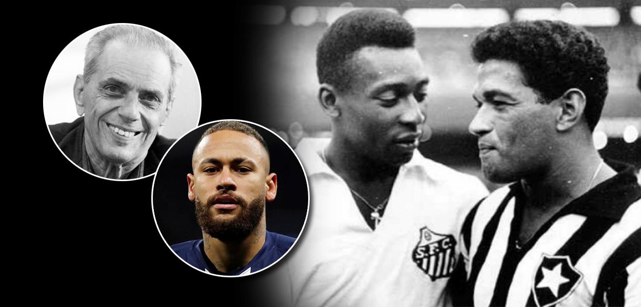 O comunista e jornalista João Saldanha, Neymar e os melhores jogadores da história Pelé e Garrincha (Foto: Reprodução | Reuters) O comunista e jornalista João Saldanha, Neymar e os melhores jogadores da história Pelé e Garrincha