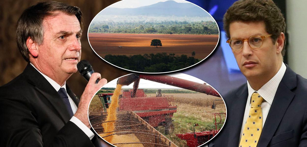 Jair Bolsonaro e o ministro do Meio Ambiente, Ricardo Salles (Foto: Agencia Brasil) Jair Bolsonaro e o ministro do Meio Ambiente, Ricardo Salles