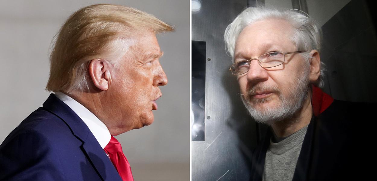 Donald Trump e Julian Assange (Foto: Reuters) Donald Trump e Julian Assange