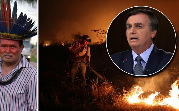 Elivar Karitiana e Jair Bolsonaro (Foto: Divulgação | Marcos Corrêa/PR | Reuters/Amanda Perobelli) Elivar Karitiana e Jair Bolsonaro