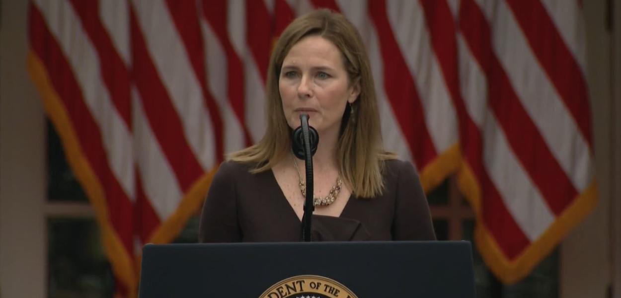Juíza da Suprema Corte dos EUA, Amy Coney Barret (Foto: Reprodução) Juíza da Suprema Corte dos EUA, Amy Coney Barret