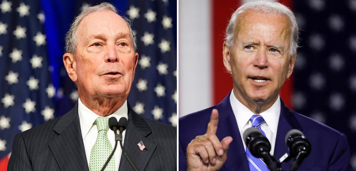 Michael Bloomberg e Joe Biden (Foto: Reuters) Michael Bloomberg e Joe Biden