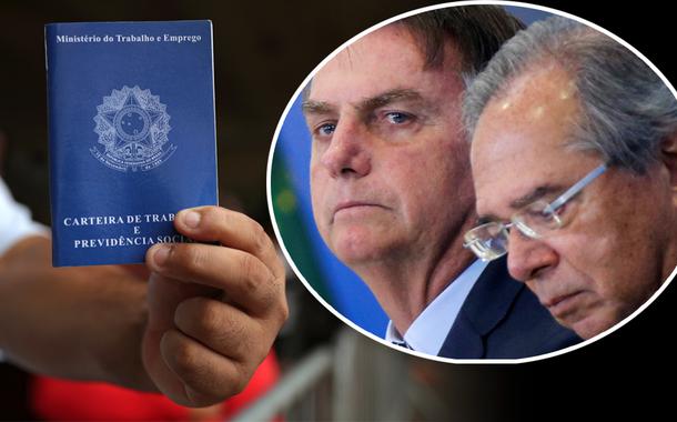 Carteira de trabalho, Bolsonaro com Paulo Guedes (Foto: Reuters) Carteira de trabalho, Bolsonaro com Paulo Guedes